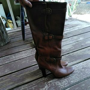 Guess Stacked Heel Boots